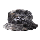 RIPNDIP Warped Tie Dye Sherpa Bucket Hat (Navy/Mauve)