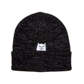 RipNDip Lord Nermal Ribbed Beanie (Black Reflective Yarn)