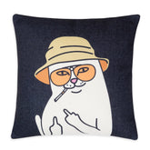 RIPNDIP Nermal S Thompson Jacquard Pillow (Black)