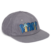 RIPNDIP Toadstool Corduroy Velcro 6 Panel Hat (Grey)