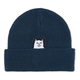 RIPNDIP Lord Nermal Waffle Knit Beanie (Navy)