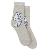 RIPNDIP Lord Nermal Mid Sock (Ash Heather)