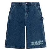RIPNDIP Ace Ultra Wide Leg Shorts (Medium Wash)