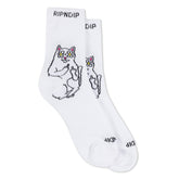 RIPNDIP Lord Nermal Blossom Mid Socks (White)