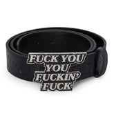RIPNDIP Fuckin Fuck Leather Belt (Black)