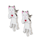 RIPNDIP Nermal Loves Earring Set (White)