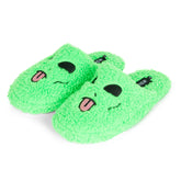 RIPNDIP Alien Face Fuzzy House Slippers (Green)