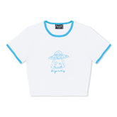 RIPNDIP Blonded Cropped Ringer Tee (White)