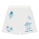 RIPNDIP Blonded Knit Reversible Womens Shorts (Off White)