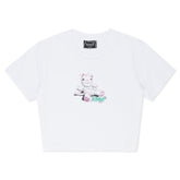 RIPNDIP Travis Cropped Baby Tee (White)