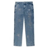 RIPNDIP Kawaii Nerm Womens Wide Leg Pants (Medium Wash)