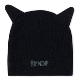 RIPNDIP Kitty Ears Mohair Beanie (Black)