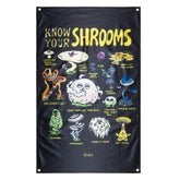 RIPNDIP Know Ur Shrooms Wall Banner (Black)