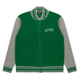 RIPNDIP Team Spirit Varsity Cardigan (Green/Grey)
