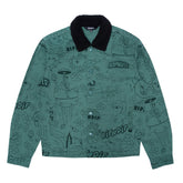 RIPNDIP Scribble Button Up Jacket (Forest Green)