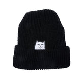 337681 Lord Nermal Ribbed Beanie (Black)