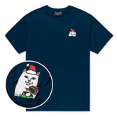 RIPNDIP Secret Santa Pocket Tee (Navy)