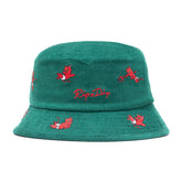 RIPNDIP Devil Babies Corduroy Bucket Hat (Dark Sage)