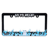 RIPNDIP Go To Heck License Plate Frame (Blue)