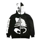 RIPNDIP Skelly Anatomy Full Zip Hoodie (Black/White)
