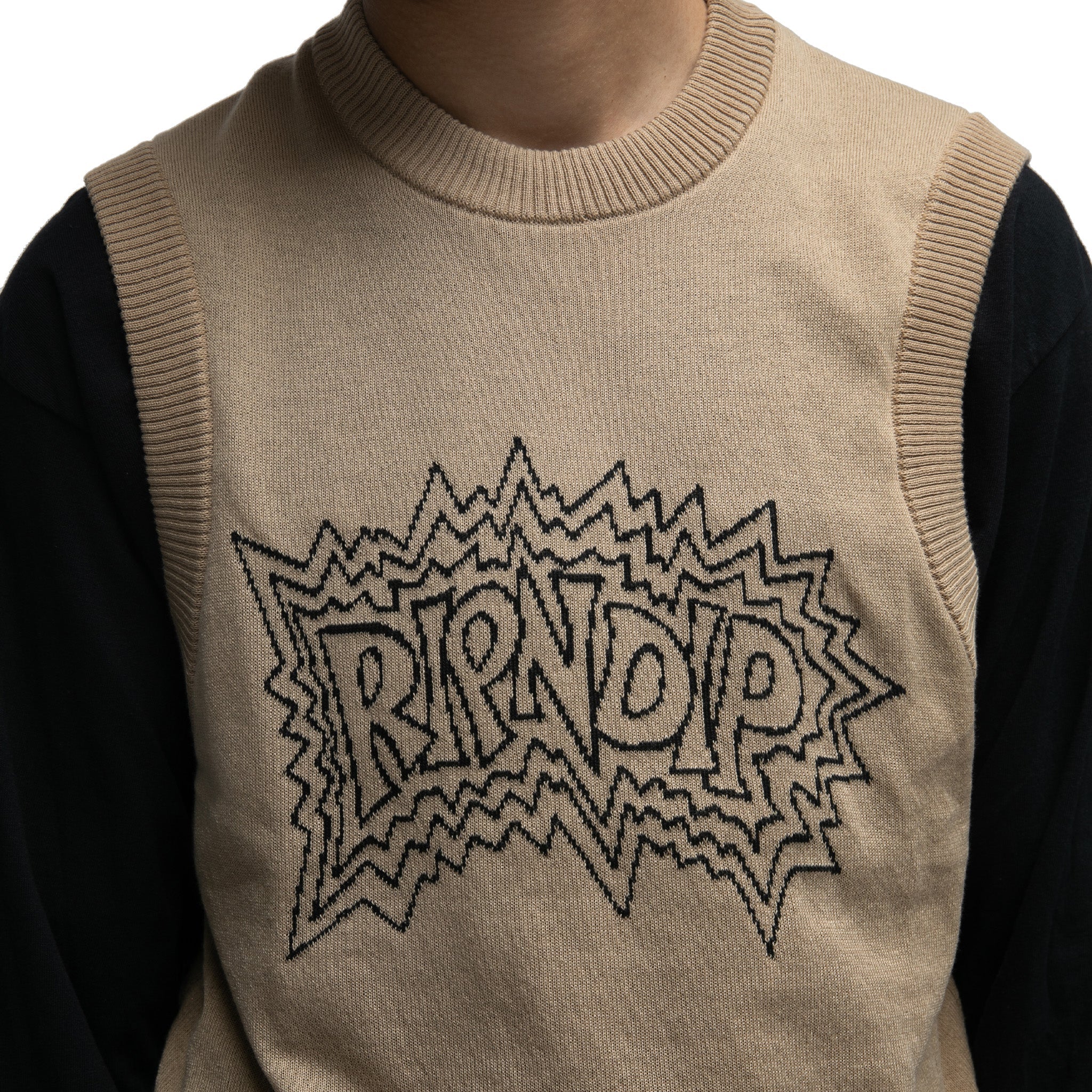 RIPNDIP Shock Knit Sweater Vest (Natural)