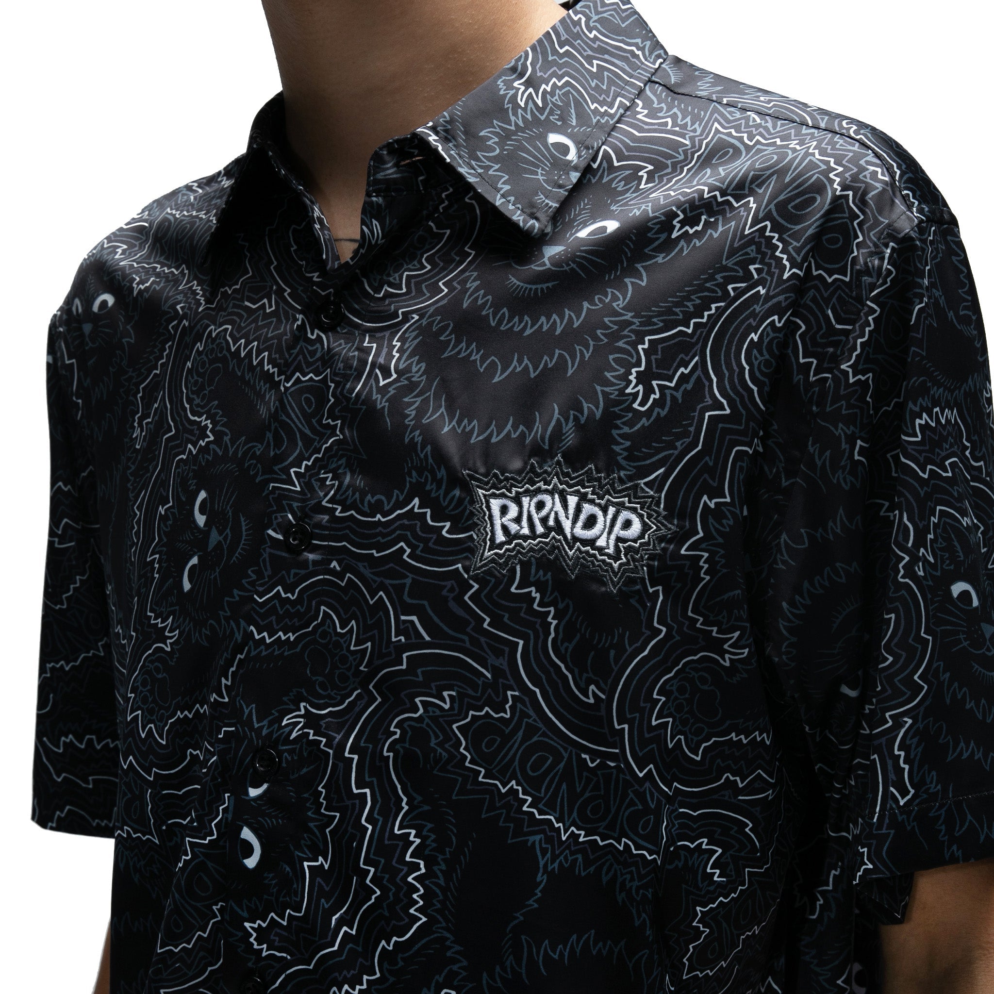 RIPNDIP Big Pussy Energy Button Up (Black)