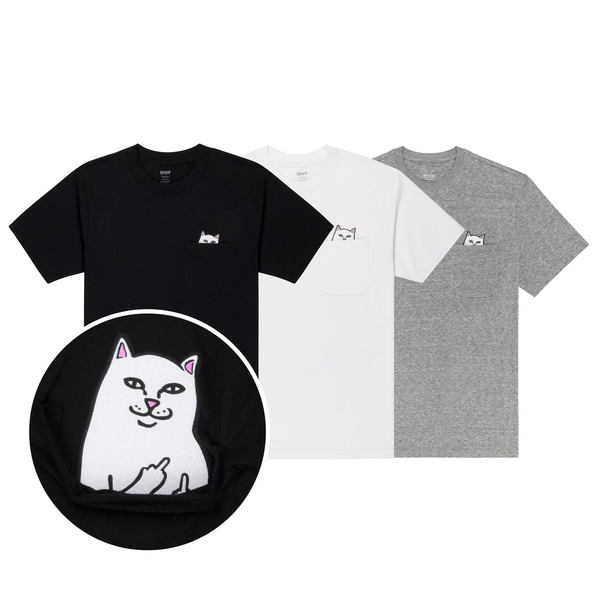 RIPNDIP Lord Nermal Pocket Tee 3-Pack