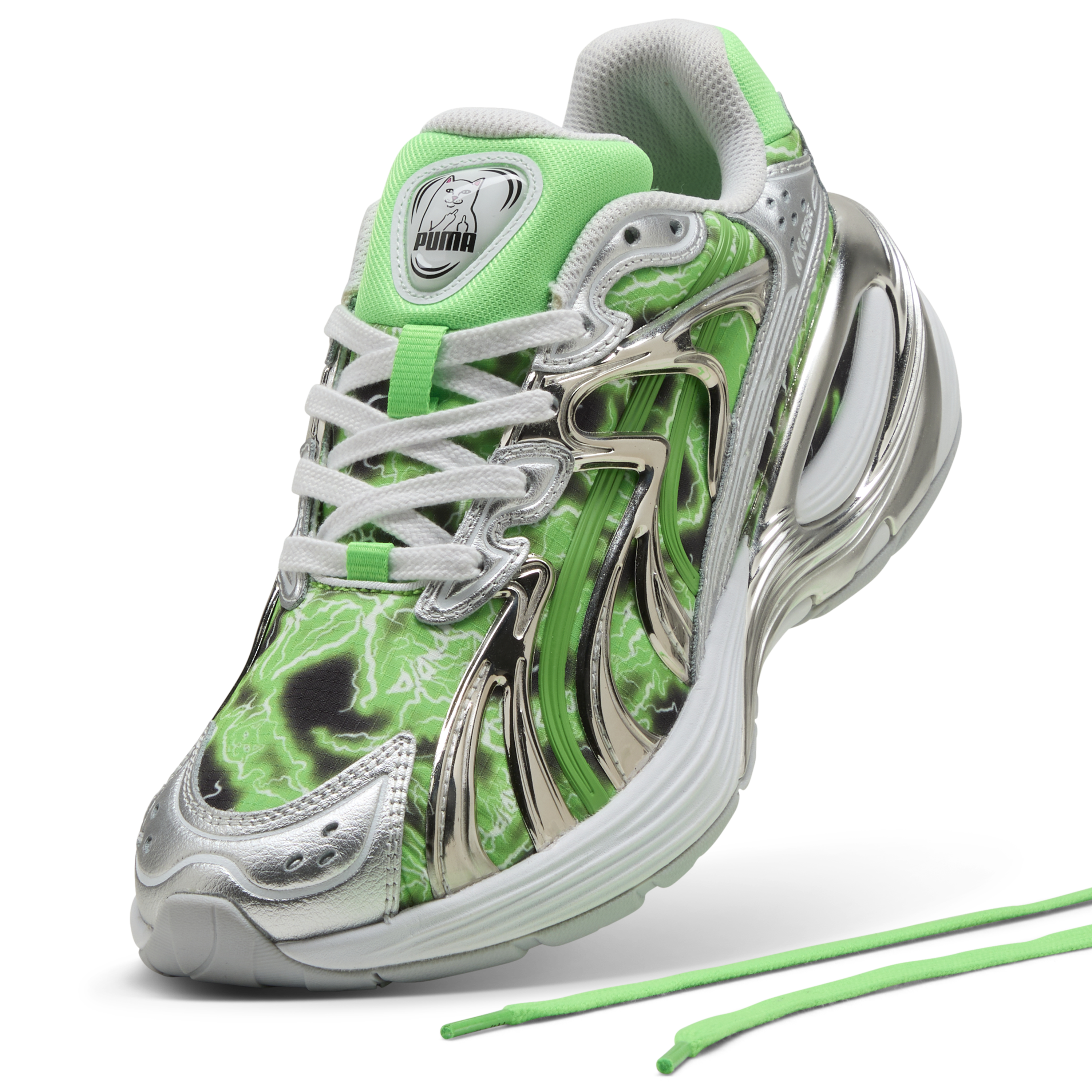 RIPNDIP Inverse (Puma Silver-Fluro Green Pes)