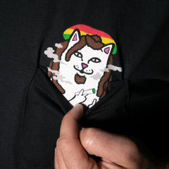 RIPNDIP Smoking Rasta Lord Nermal Pocket Tee (Black)