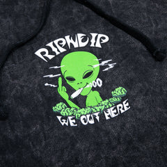 RIPNDIP We Out Here Smoking Hoodie (Black Mineral Wash)