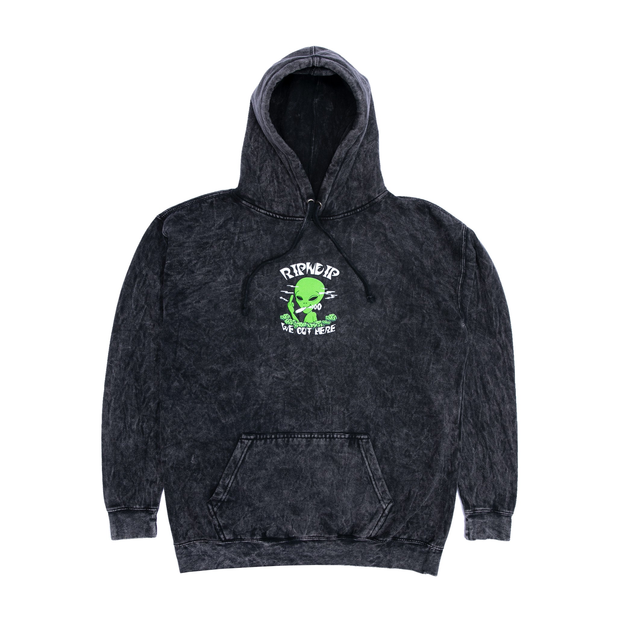 RIPNDIP We Out Here Smoking Hoodie (Black Mineral Wash)