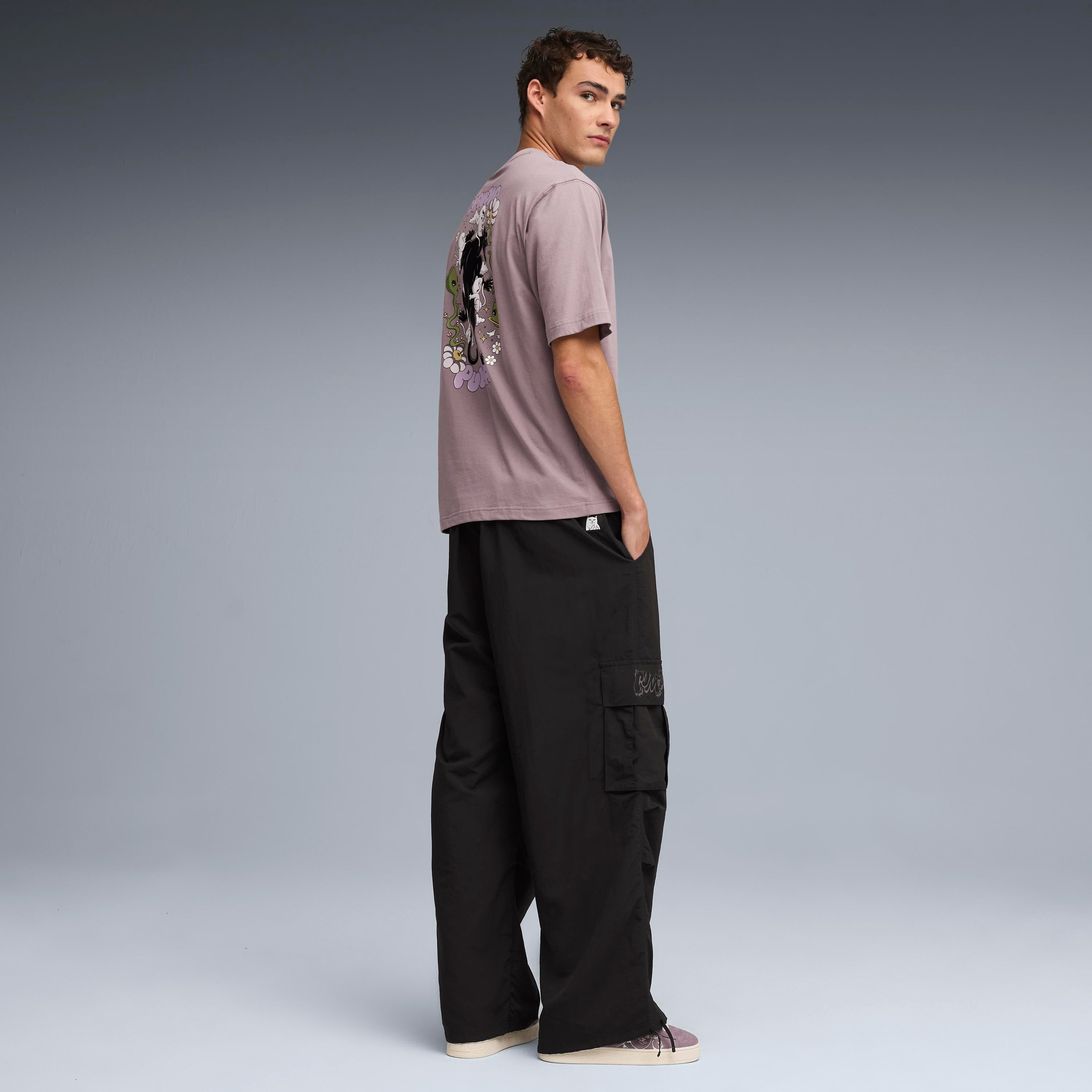 RIPNDIP PUMA X RIPNDIP Boxy Graphic Tee (Plum Jam)