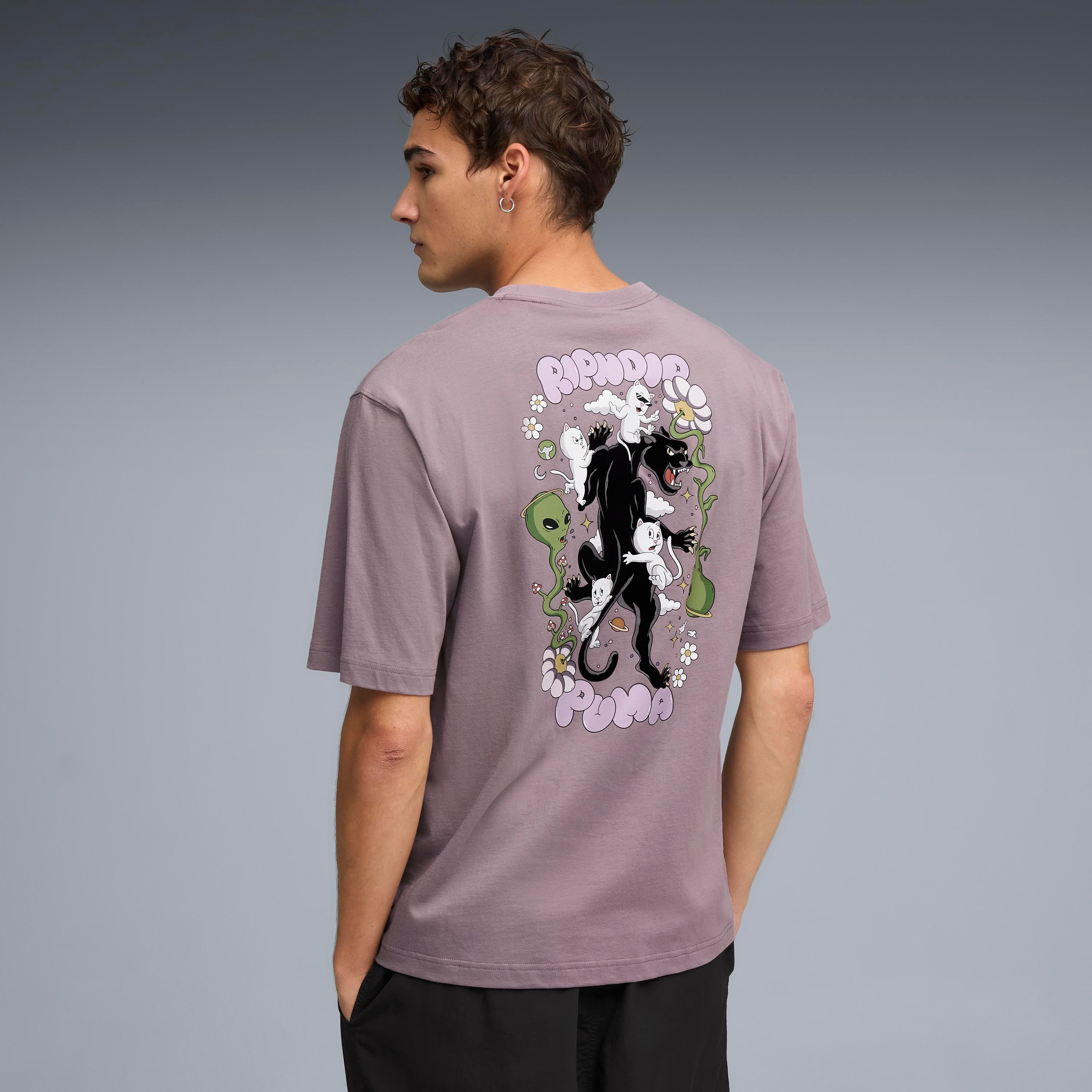 RIPNDIP PUMA X RIPNDIP Boxy Graphic Tee (Plum Jam)