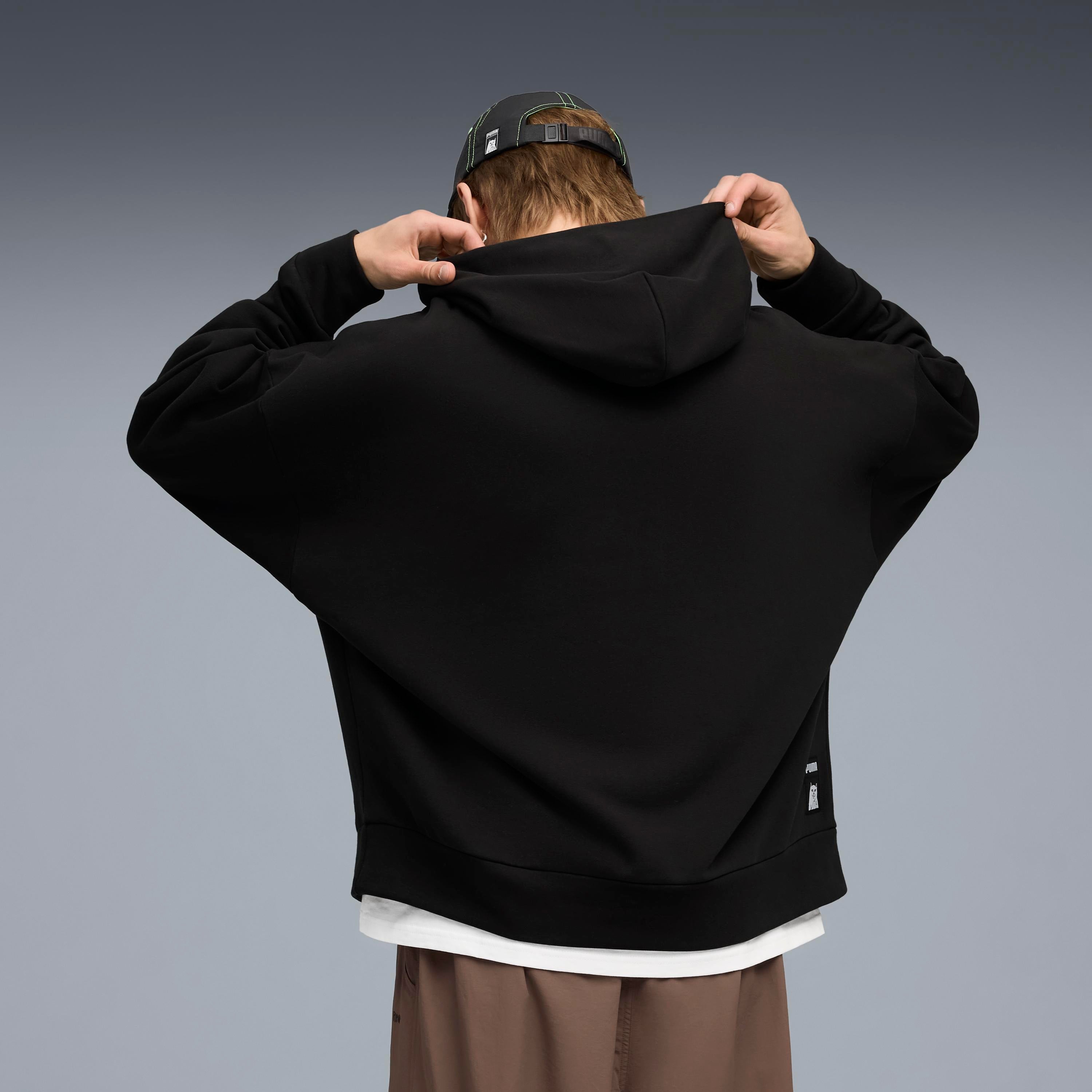 RIPNDIP PUMA X RIPNDIP Boxy Graphic Hoodie (Puma Black)
