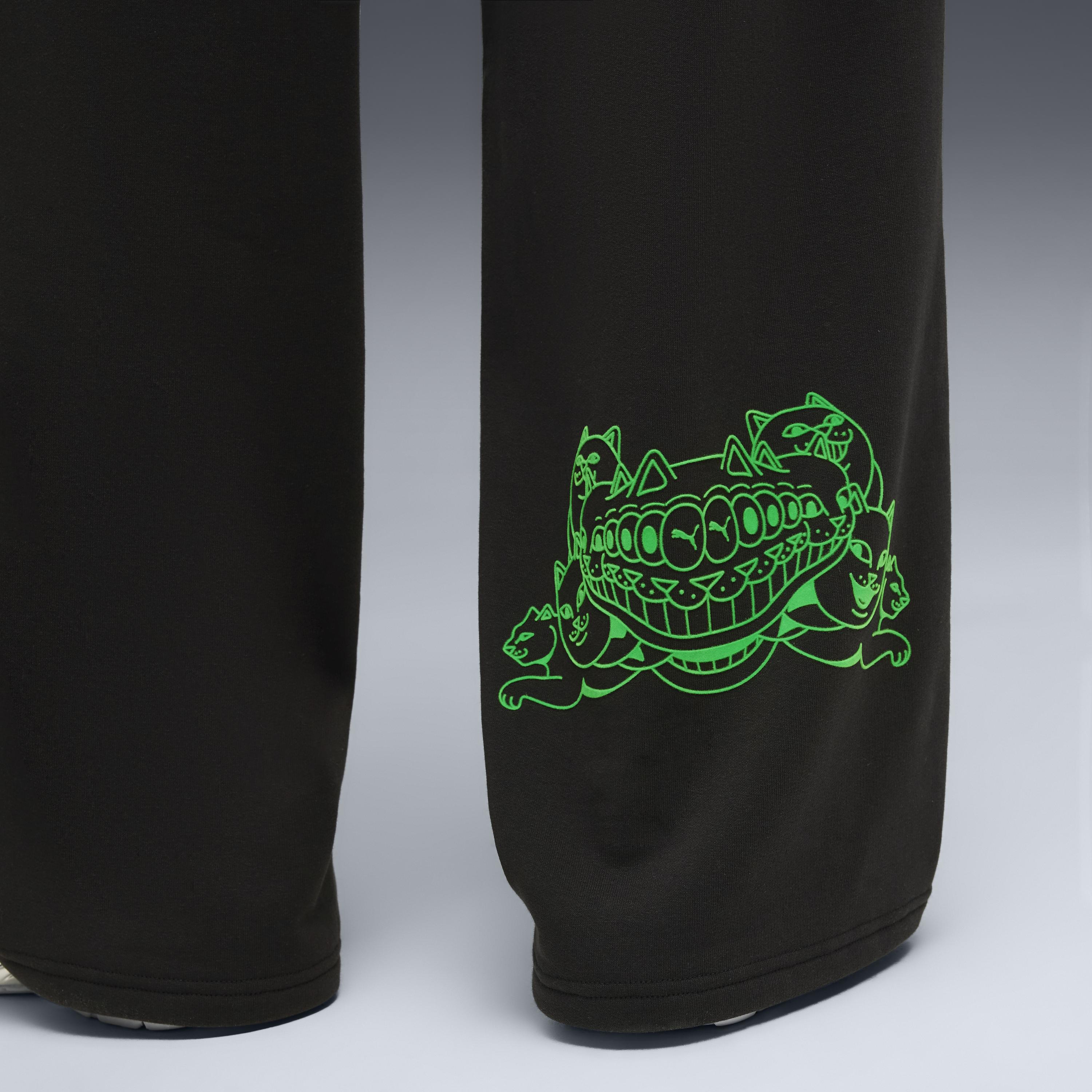 RIPNDIP PUMA X RIPNDIP Oversized Wide Sweatpants (Puma Black)