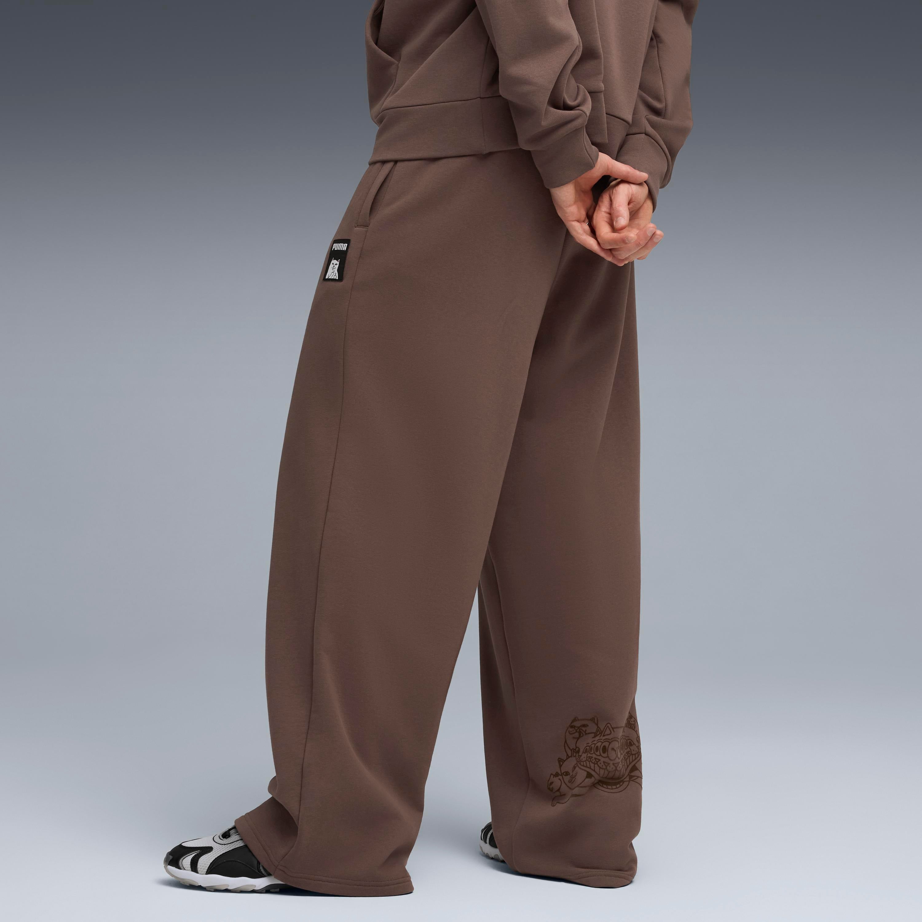 RIPNDIP PUMA X RIPNDIP Oversized Wide Sweatpants (Flat Bronze)