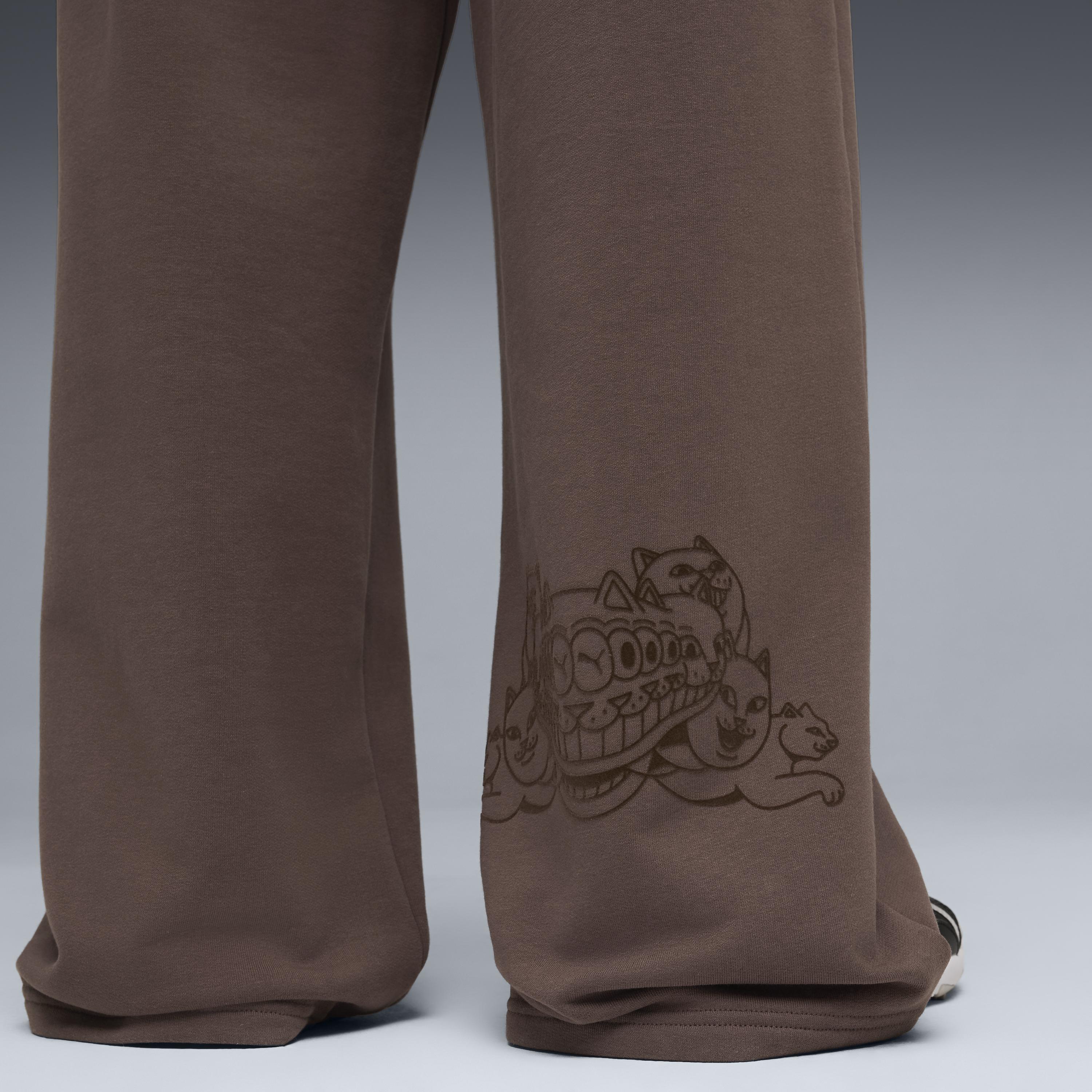 RIPNDIP PUMA X RIPNDIP Oversized Wide Sweatpants (Flat Bronze)