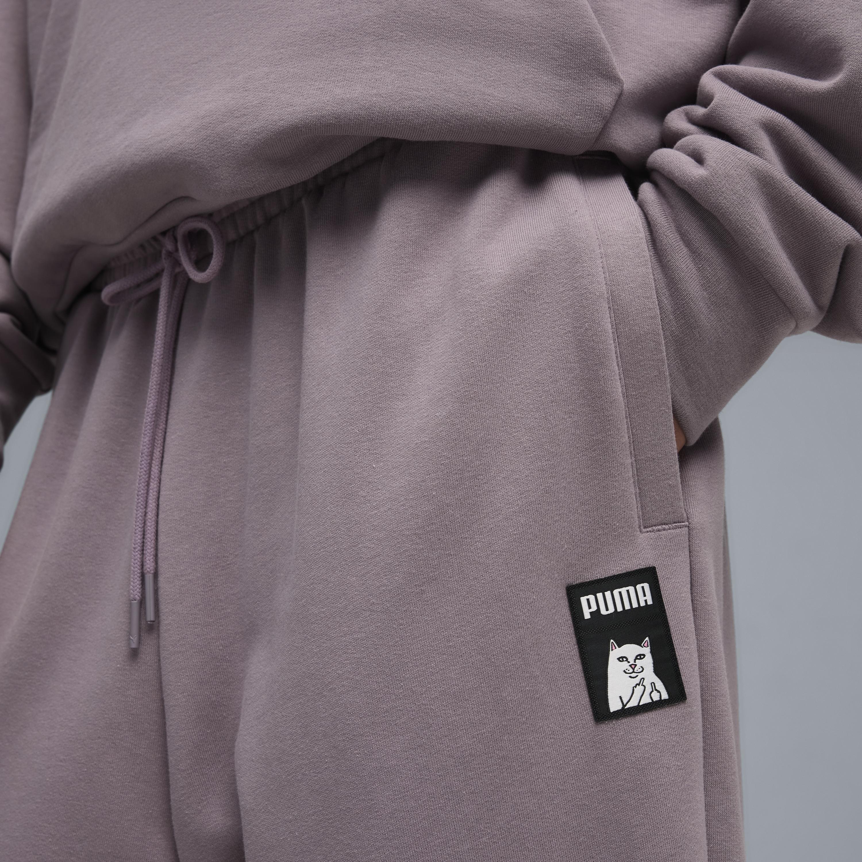 RIPNDIP PUMA X RIPNDIP Oversized Wide Sweatpants (Plum Jam)