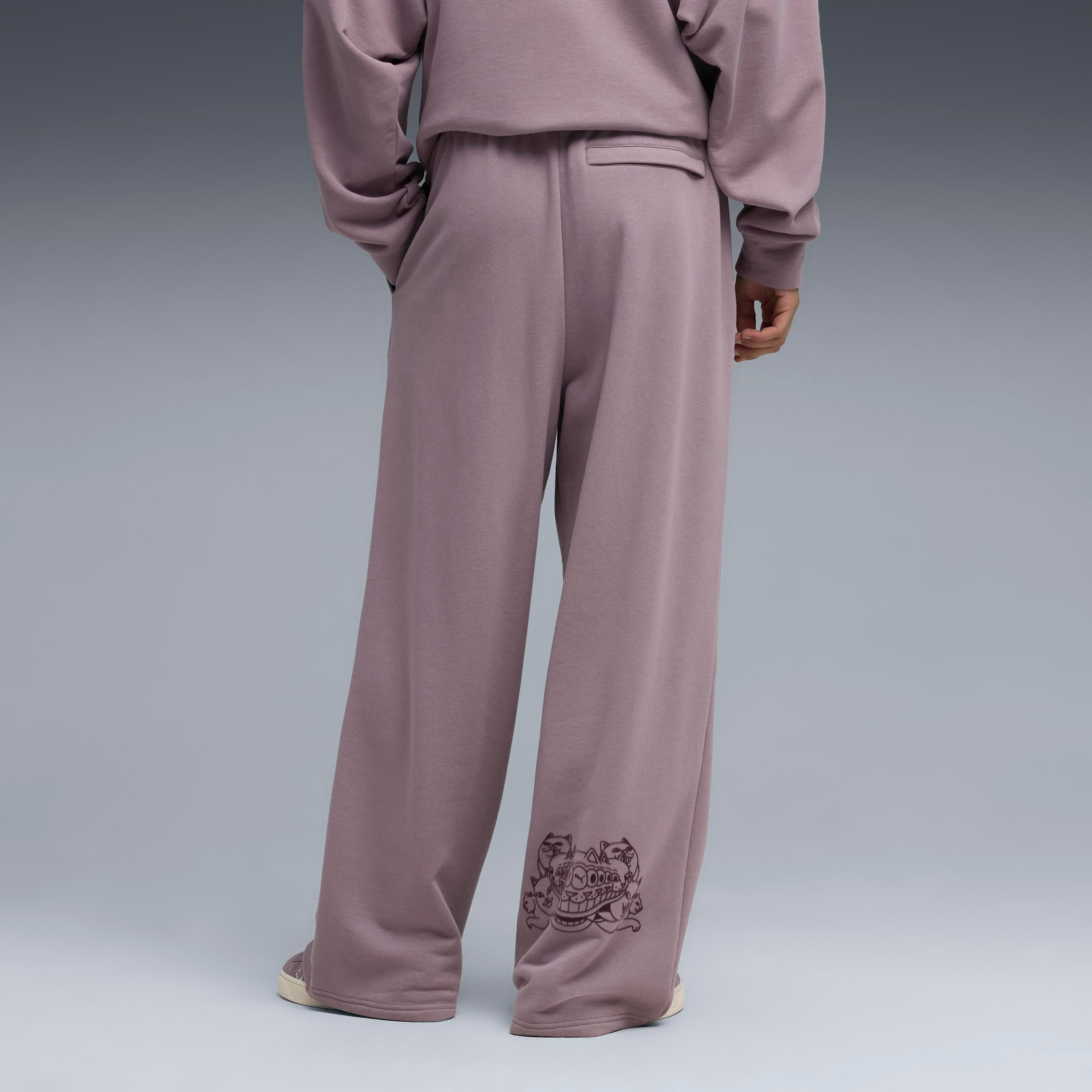RIPNDIP PUMA X RIPNDIP Oversized Wide Sweatpants (Plum Jam)
