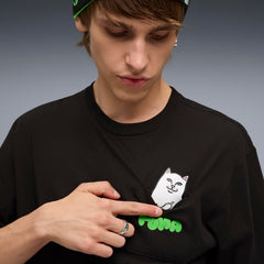 RIPNDIP PUMA x RIPNDIP Lord Nermal Pocket Tee (Black)