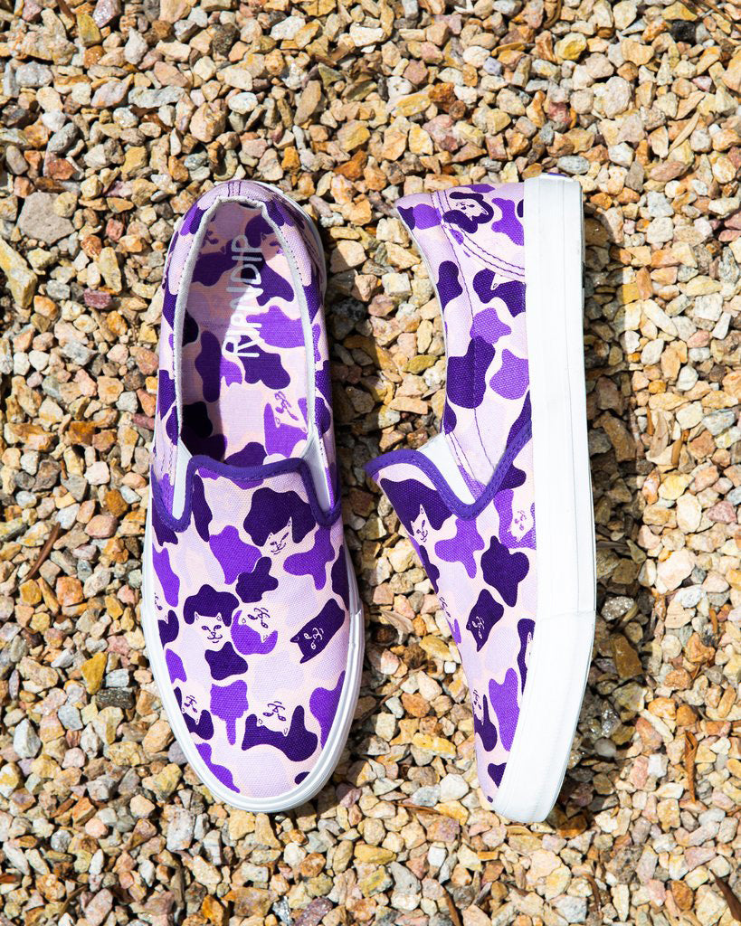 RipNDip Ripndip Purple Camo Slip Ons