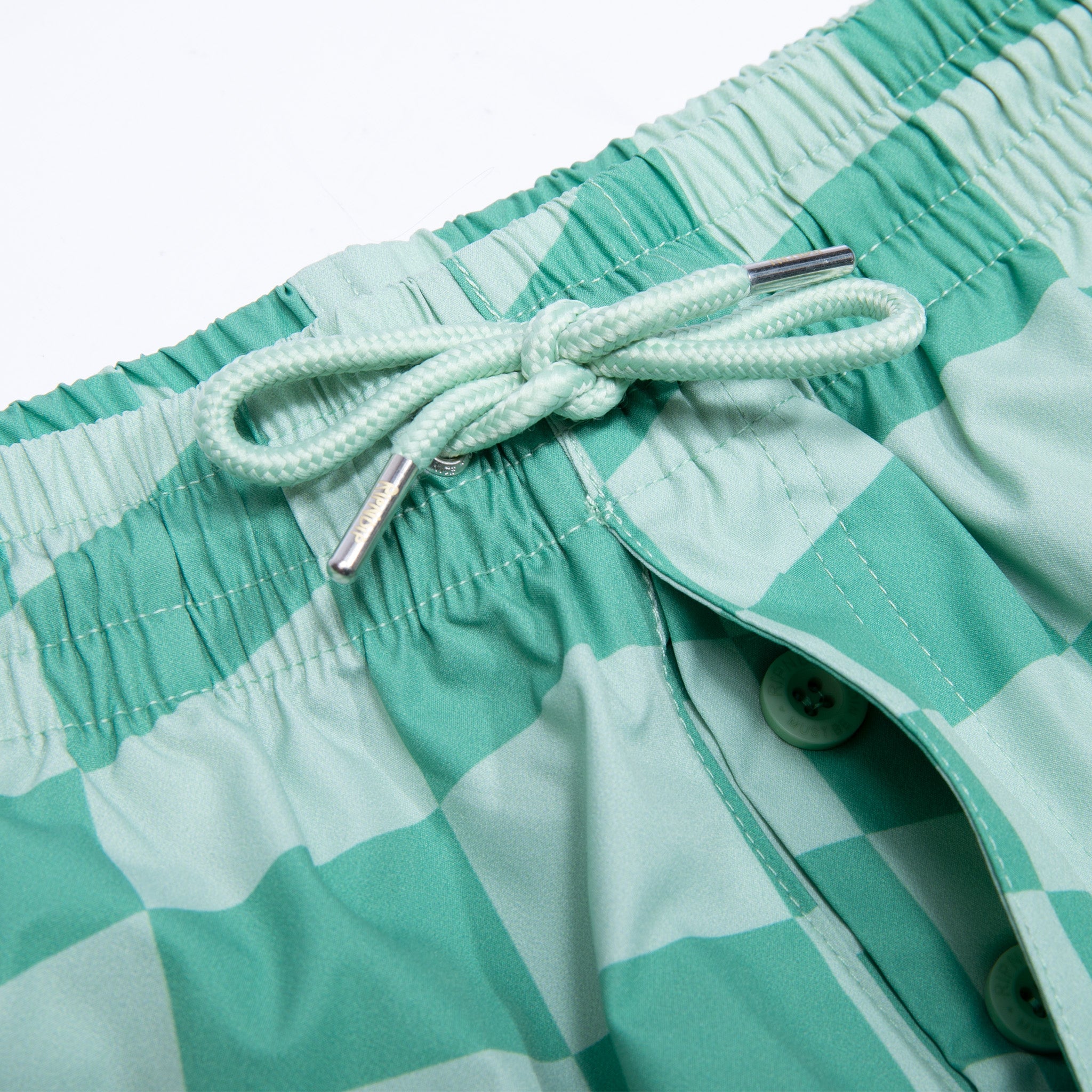 RIPNDIP Checked Swim Shorts (Olive/Pine)