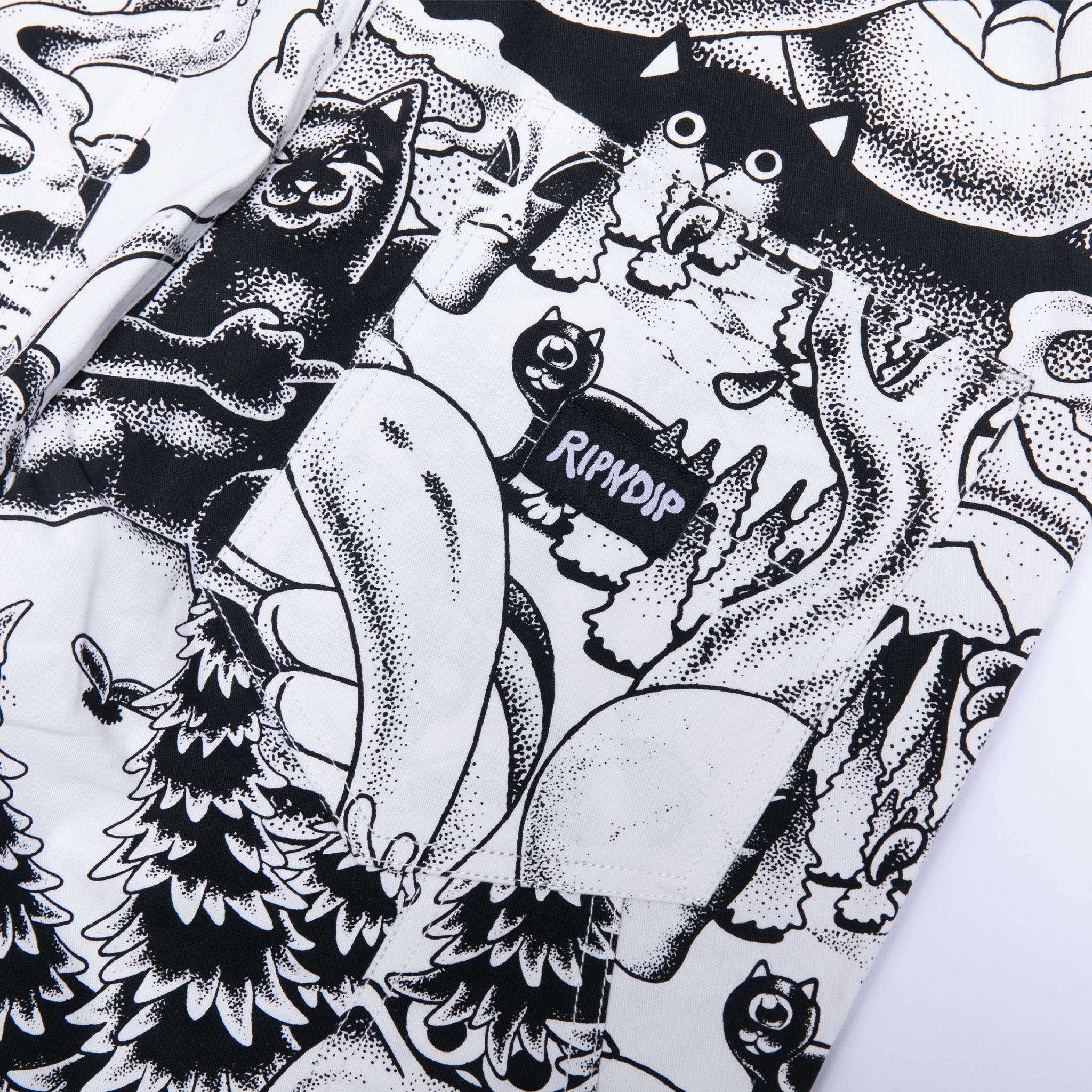 RIPNDIP Dark Twisted Fantasy Overalls (Black/White)