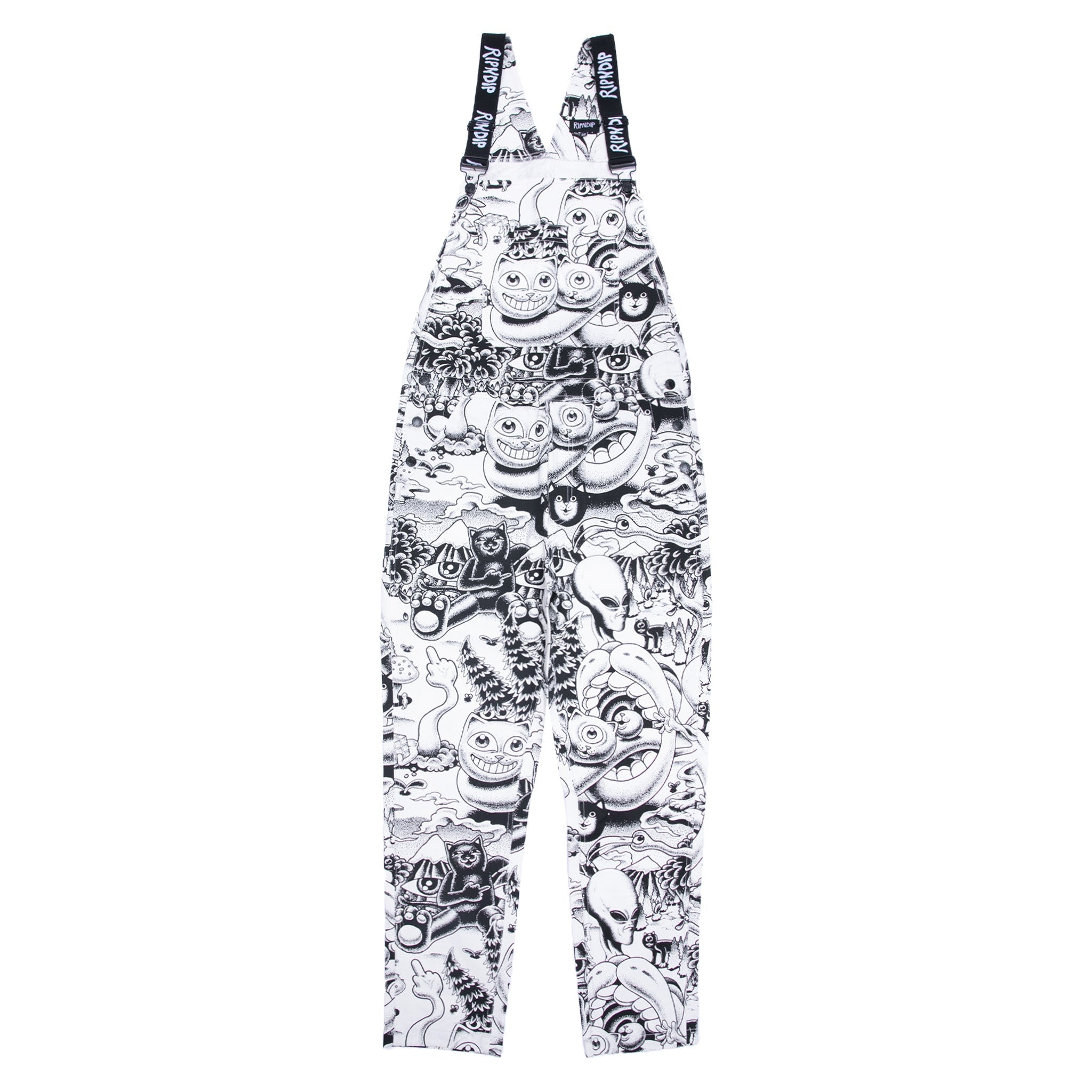 RIPNDIP Dark Twisted Fantasy Overalls (Black/White)