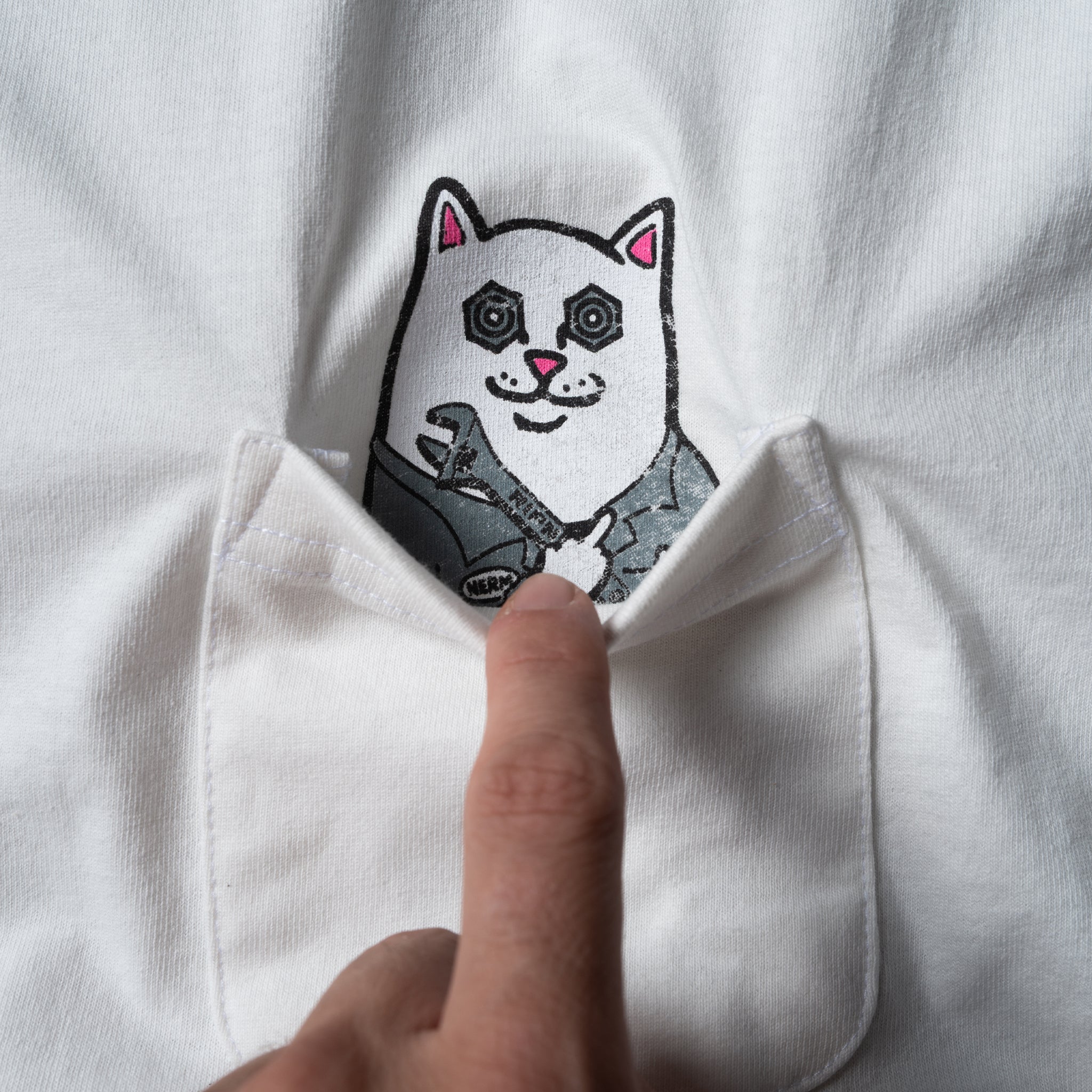 RIPNDIP Nut Then Bolt Pocket Tee (Bone)
