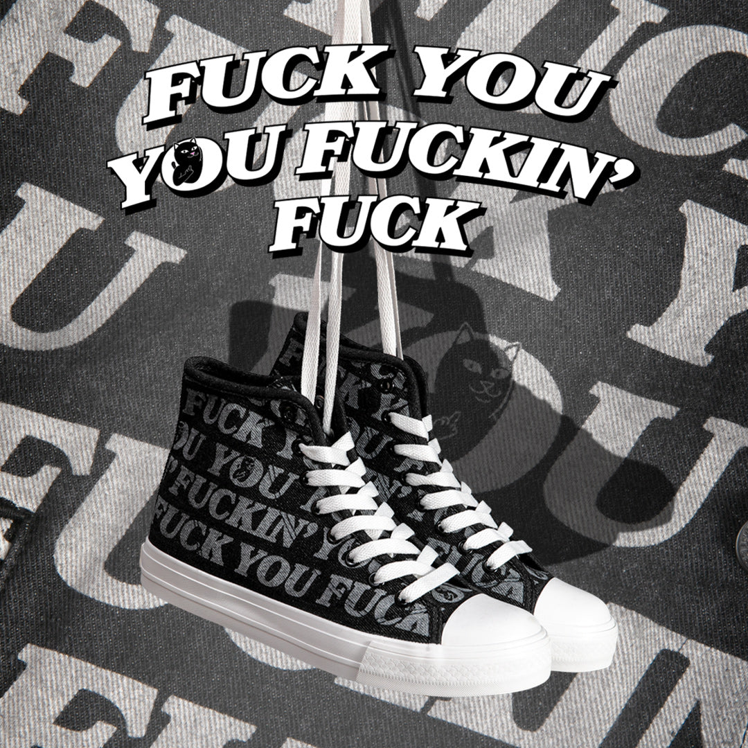 RIPNDIP Fuckin Fuck High Top Shoes (Black)