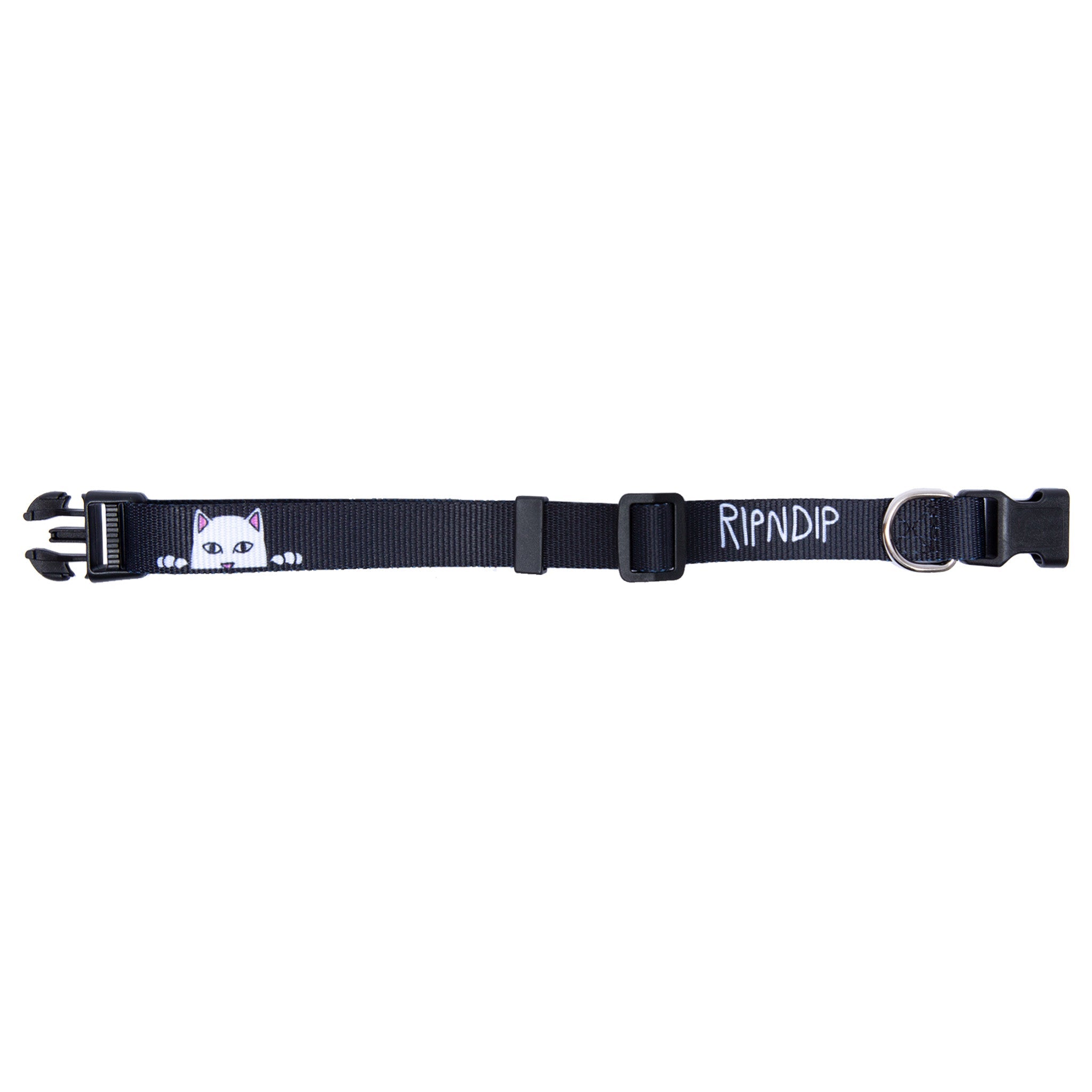 RIPNDIP Peek A Nerm Web Belt Pet Collar (Black)