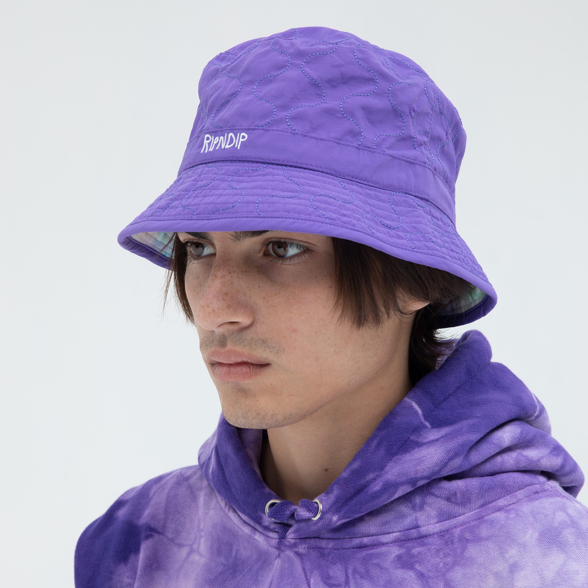 RIPNDIP Castanza Reversible Bucket Hat (Purple)