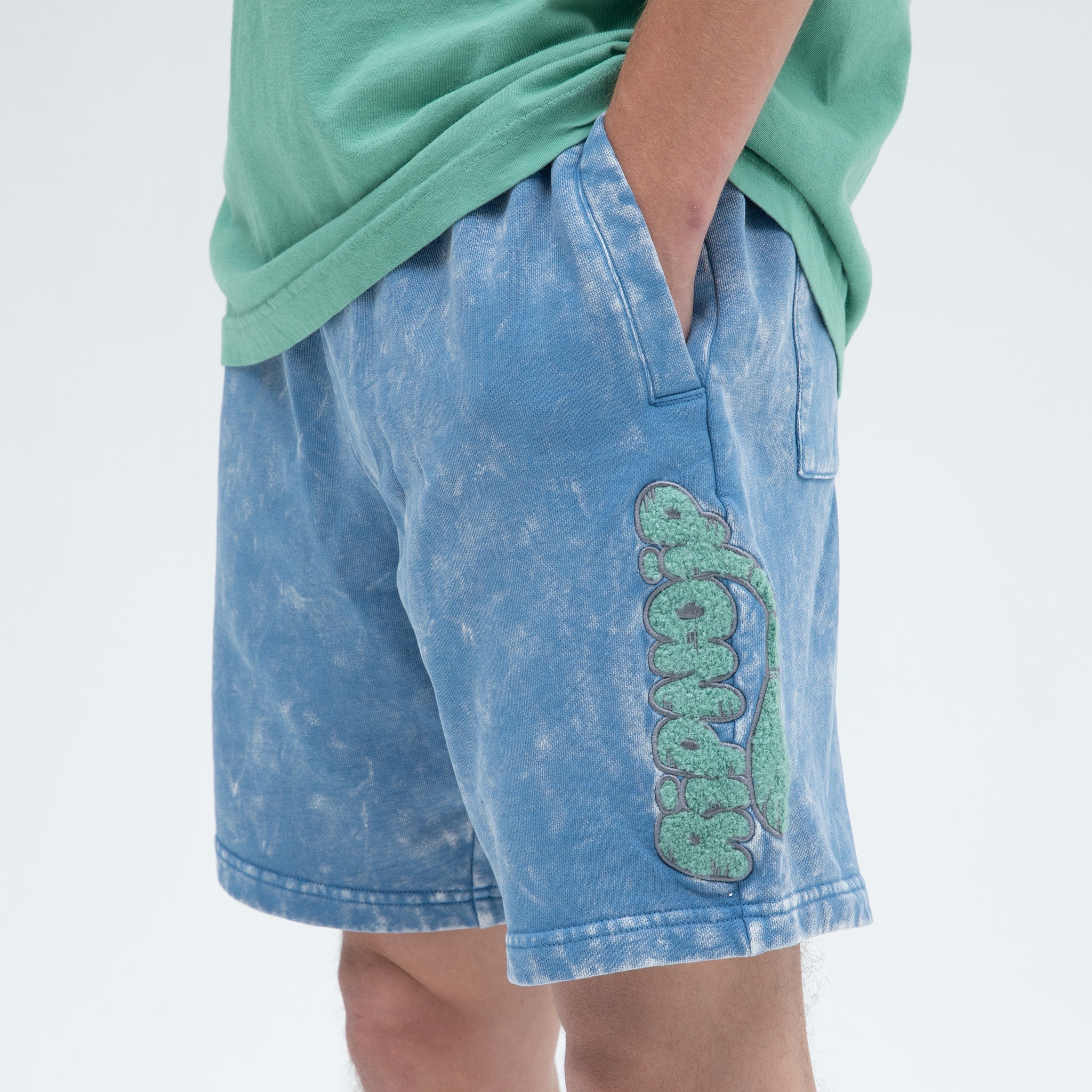 RIPNDIP Ripntail Sweatshorts (Blue Mineral Wash)