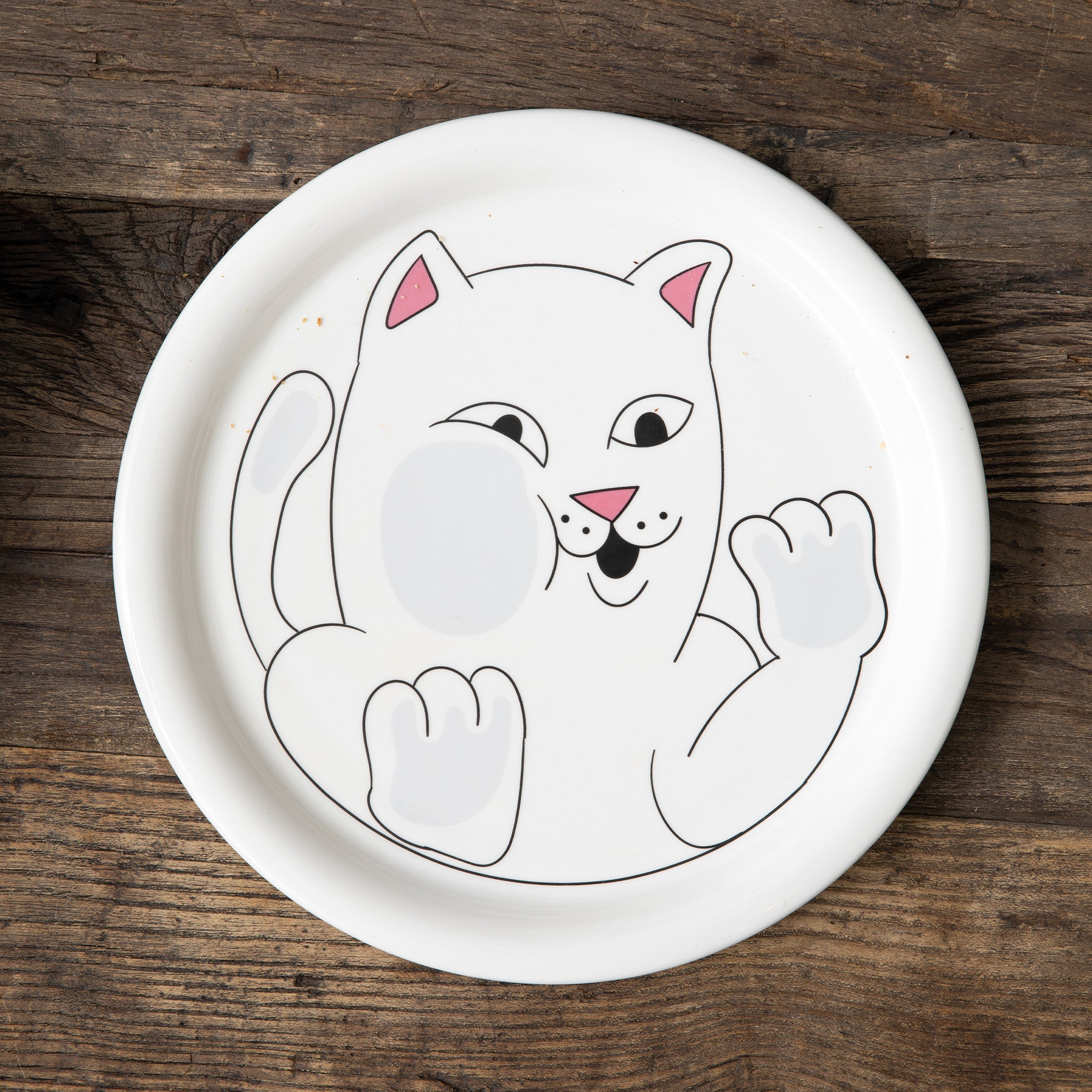 RIPNDIP Squished Nerm Ceramic Plate (White)